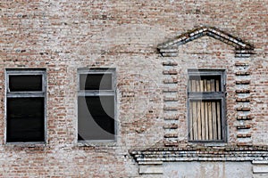 Fragment of an old brick building