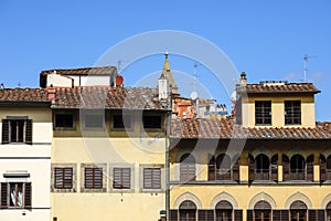 Fragment of old town buildings in Florence