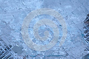 Fragment of old wall with lath and plaster