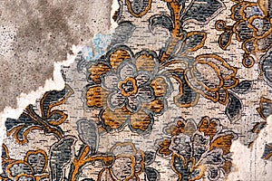 Fragment of old wallpaper