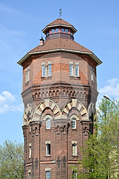 Fragment of the old water tower 1901. Rybinsk