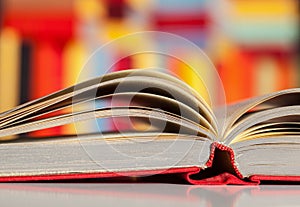 Fragment of an opened book photo