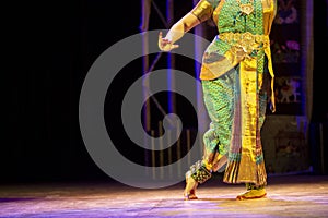 Fragment photo of indian dancer, Legs fragment photo of indian kuchipudi dancer.