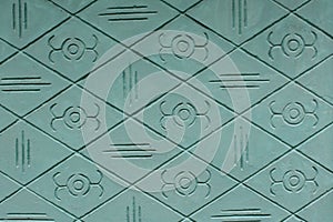 Fragment of the plastered wall with pattern