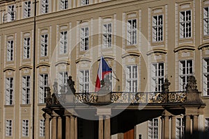 Fragment of the Prague castle Located in the Hradcany district is the official residence and office of the President of the Czech