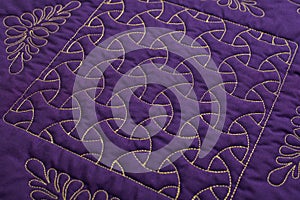 Fragment of quilting by free-motion machine technique