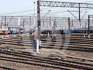 A fragment of the railway infrastructure in Tarnowskie Gory