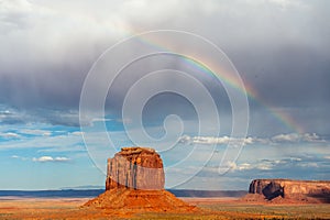 A Rainbow over Monument Valley