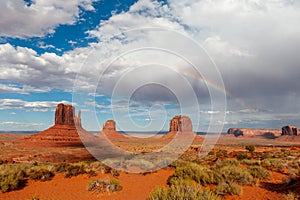 A Rainbow over Monument Valley