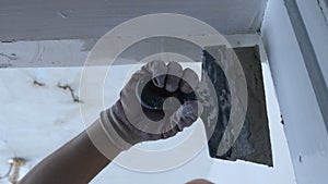 Fragment of real renovation work in the interior