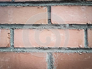 fragment of red brickwork. background and texture