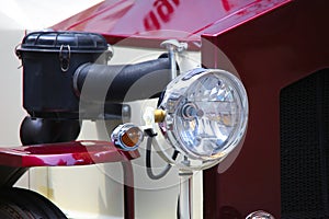 fragment of a retro car