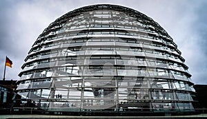 fragment of the Reichstag building in Berlin