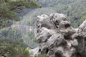 Fragment of rock against