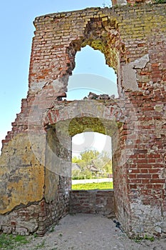Fragment of the ruins of Shaaken Castle, XIII century. Kaliningrad region