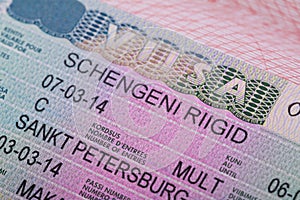 Fragment of the Schengen visa of Estonia