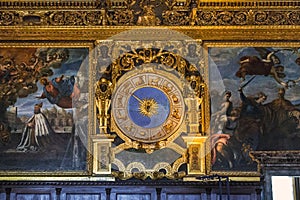 Fragment of the Senate Hall in the Palace of Doges, Venice