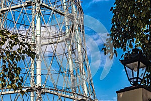 Fragment of the Shukhov Tower on Shabolovka in Moscow