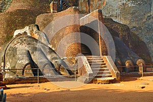 Fragment of Sigiriya Lion Rock Fortress