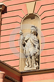 Fragment of St. Michael`s Castle also called Mikhailovsky Castle or Engineers` Castle in St Petersburg, Russia