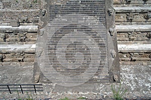 A fragment of the step pyramid in Teotihuacan