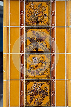 Fragment of traditional Dutch ceramic tiles