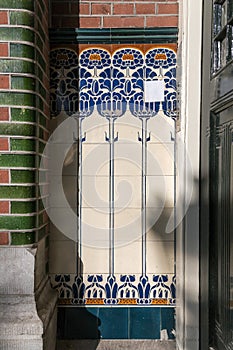 Fragment of traditional Dutch ceramic tiles