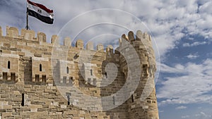 A fragment of the wall of the ancient Citadel of Qaitbay