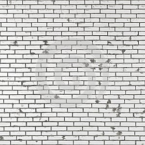 Fragment of a wall made of white bricks