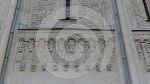 Fragment wall orthodox cathedral Saint Demetrius Russia