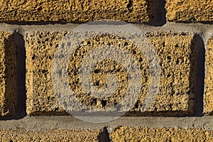 Fragment of a wall from a shell rock mined in the Crimean quarry. one block.