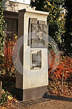 Fragment of wall of Warsaw Ghetto. Poland