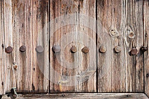 Fragment of a weathered wooden door