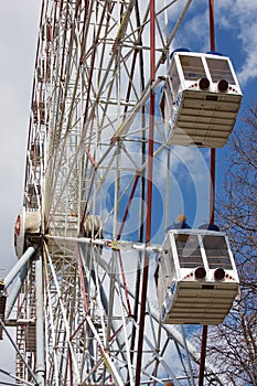 Fragment of wheel of review in the park