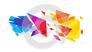 Fragmented Abstract Geometric Forms, Dynamic Modern Composition, vector design Generative AI