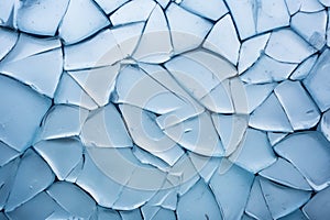 Fragmented Crack ice surface. Generate Ai
