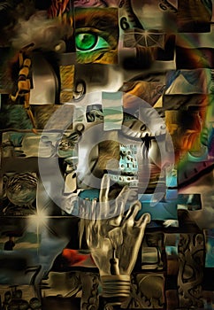 Fragmented Human Abstract
