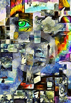 Fragmented Human Abstract