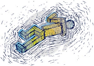 Fragmented man (vector)