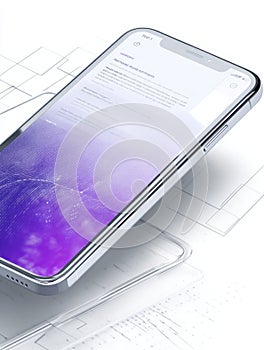 Fragmented Mobile User Interface Displaying Error on a Smartphone Screen With Faded Left Side During Troubleshooting