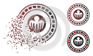 Fragmented Pixel Halftone Spectre Casino Icon