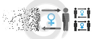 Fragmented Pixel Halftone Swingers Exchange Female Icon photo