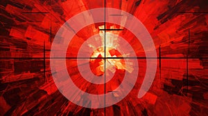 fragmented red burst background