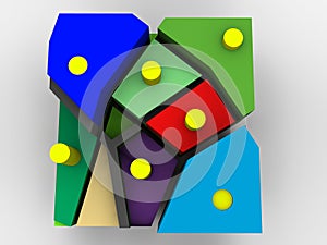 Fragmented square object