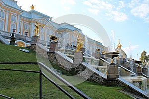 Fragments of the Grand Cascade. Peterhof. St. Petersburg.