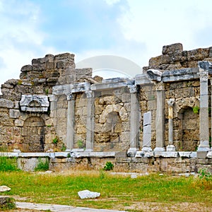 Fragments of Greek columns