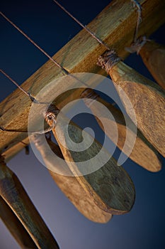 Fragments of Kazakh national musical instruments