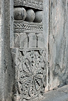 Fragments from the Monastery complex of Akhtala, Armenia,