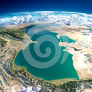 Fragments of the planet Earth. Caspian Sea