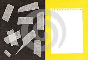 Fragments of a sticky tape.